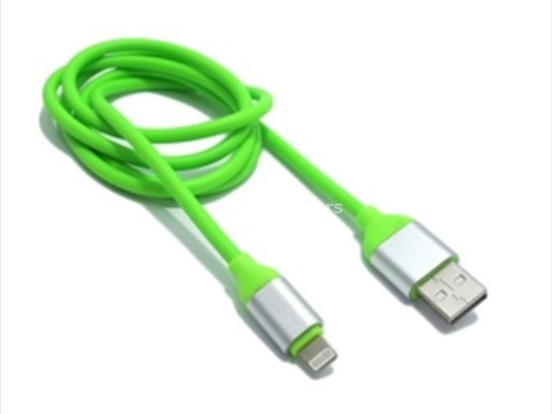 USB data kabal za Iphone-USB data kabal Q Elastic za Iphone lightning zeleni -