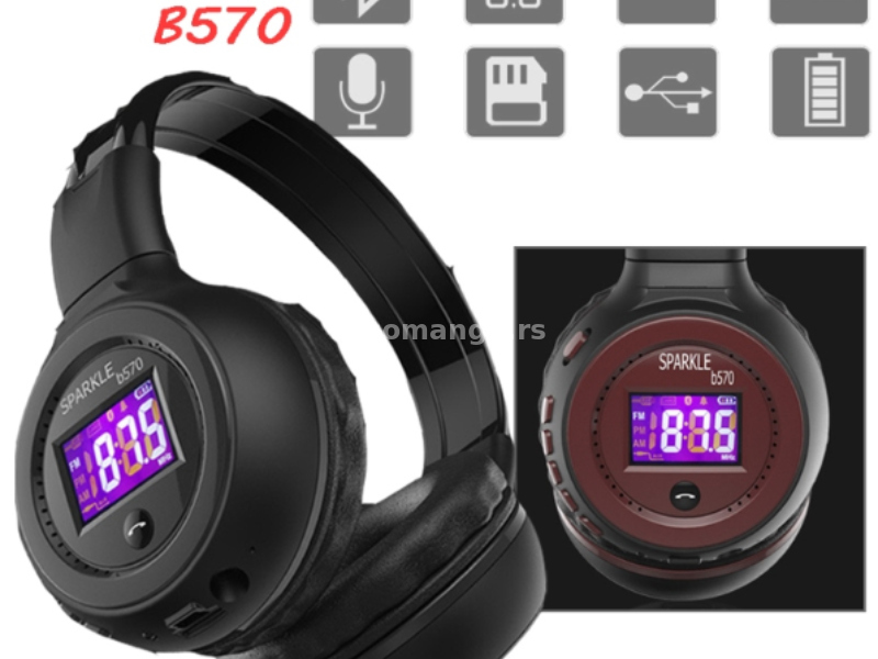 Bluetooth slusalice zealot B570 sa LCD Ekranom