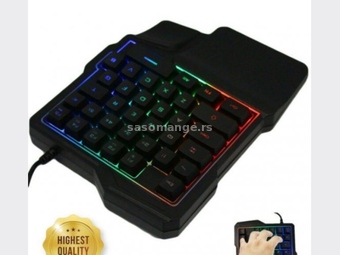 Gejmerska RGB svetleća tastatura za jednu ruku