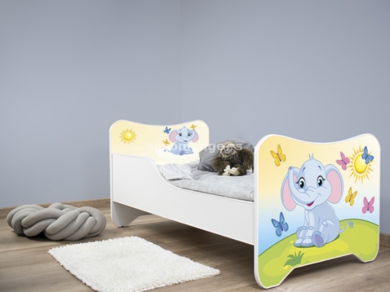Dečiji krevet sa dušekom Happy Kitty 160x80 - SMALL ELEPHANT