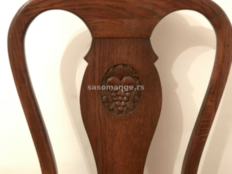 2 drvene rezbarene stilske stolice