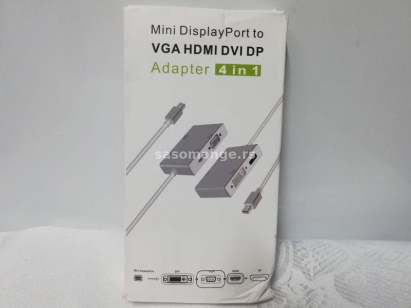 Mini displayPort na VGA DVI HDMI DP 4 u 1