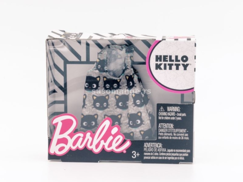 Barbie Hello Kitty modni dodatak siva majica