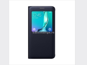 -Samsung maska sa preklopom i prozorom S6 Edge Plus crna-