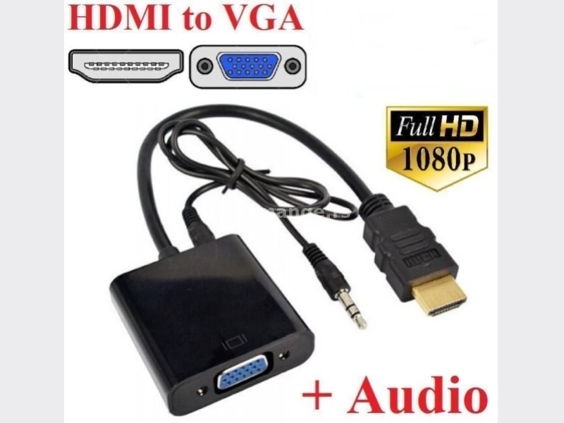 HDMI na VGA adapter + audio