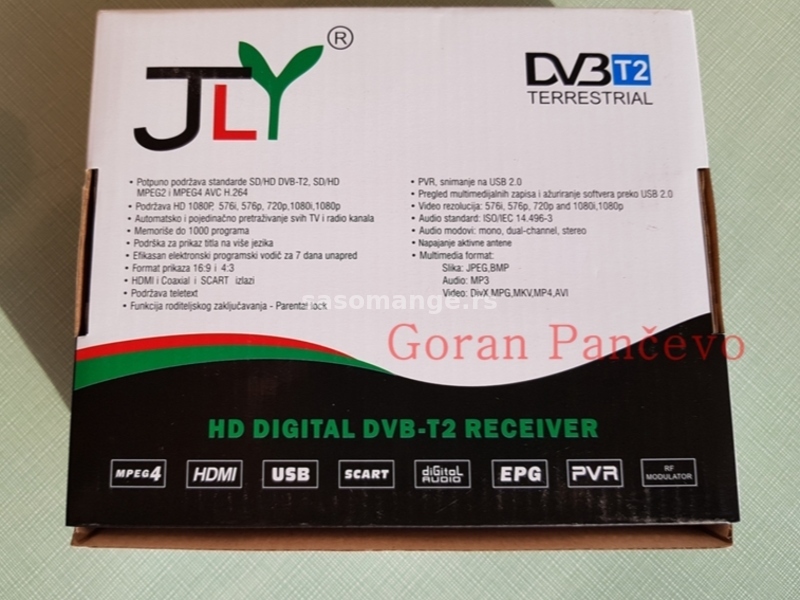 JLY Resiver-Set Top Box za digitalno-zemaljsku televiziju