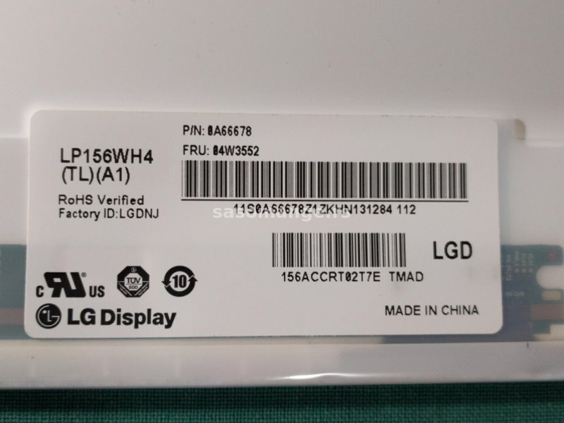 LP156WH4 (TL) (A1) 15.6" HD LED Displej 40-pin 1366x768