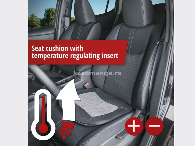 Jastuk za auto sedište sa umetkom za regulaciju temperature