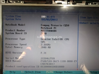 HP Compaq CQ50 Maticna ploca, ispravna