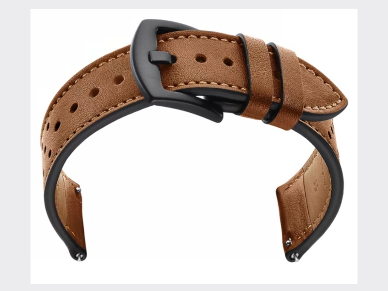 Braon kožna narukvica sa rupicama za smart watch