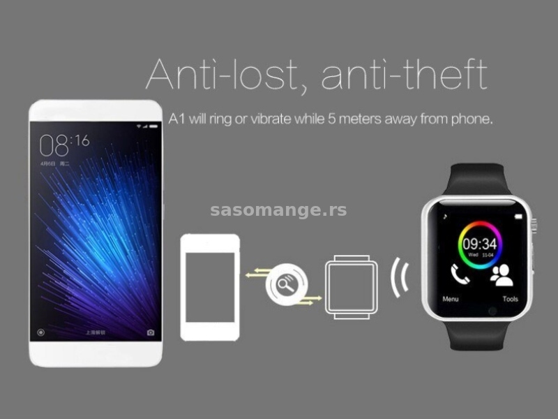 Android smart sat A1 (DZ09) - radi nezavisno i kao telefon