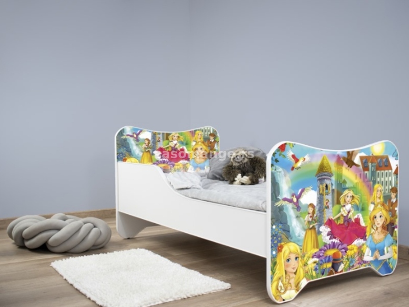Dečiji krevet sa dušekom Happy Kitty160x80 PRINCESES