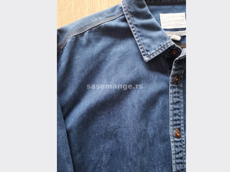 ESPRIT teksas košulja, tamno plave boje, veličina XXL