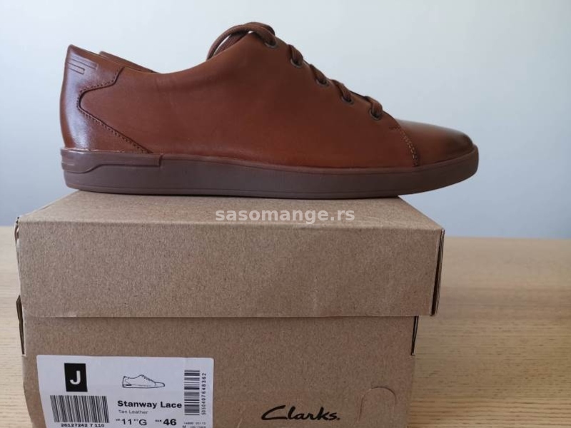 Clarks Stanway Lace cipele, braon boje, broj 46