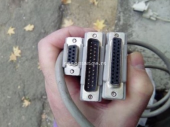 Universal Modem cable DB25M (Male) to DB25F + DB9F (Female)