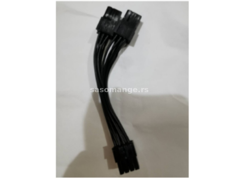 Dual 6-Pin VGA Female to 8-Pin VGA Male Cable Adapter.
