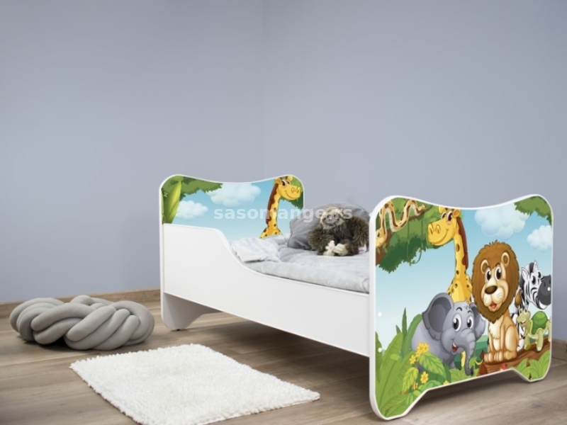 Dečiji krevet sa dušekom Happy Kitty 160x80 Africa