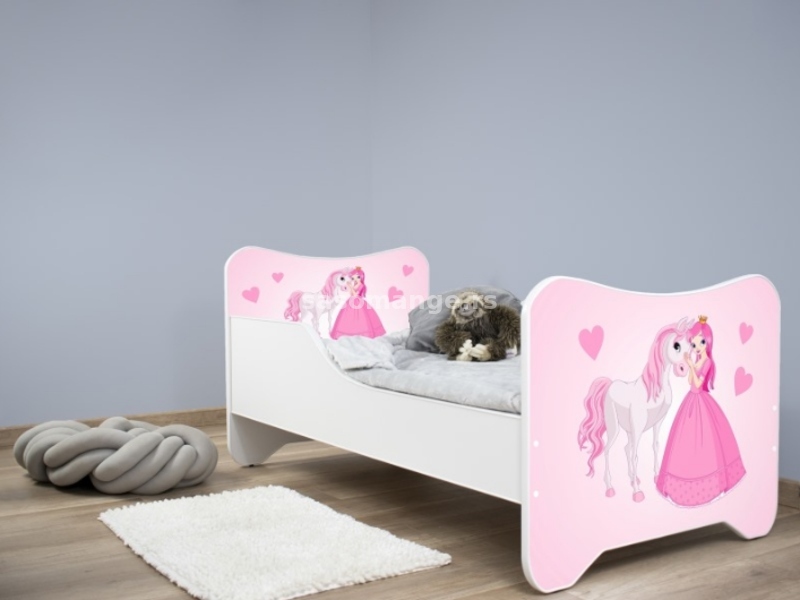 Dečiji krevet sa dušekom Happy Kitty 160x80 Princess &amp; Horse