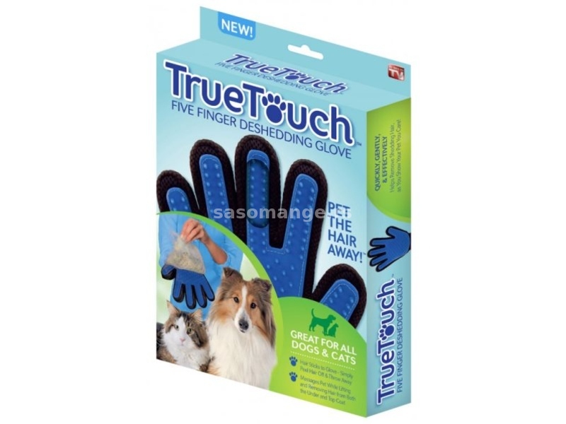True Touch Rukavica za četkanje i masažu kućnih ljubimaca