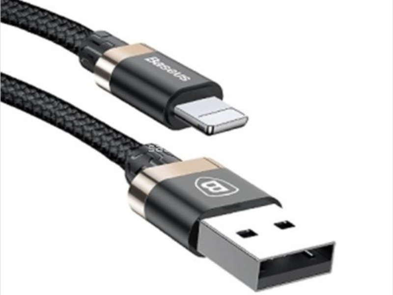 USB data kabal BASEUS GOLDEN BELT za Iphone lightning 1.5m crno-zlatni -