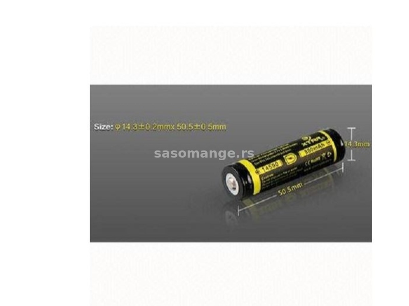 XTAR 14500 litijumska baterija 800mAh