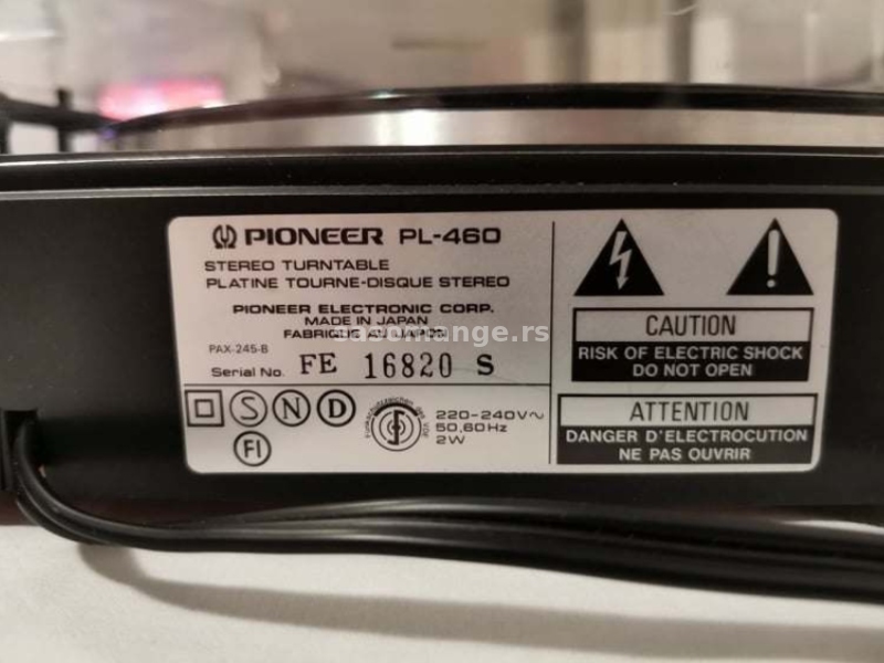 Pioneer PL 460 gramofon