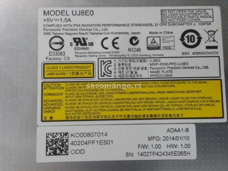 Acer Aspire E1 772G EA70 Optika DVD