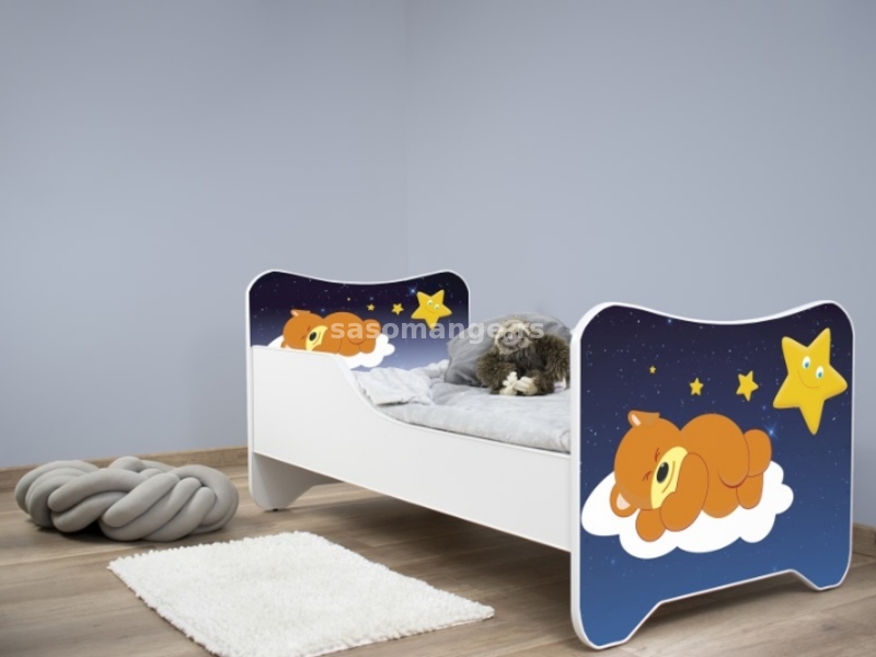 Dečiji krevet sa dušekom 140x70 Happy Kitty Sleeping Teddy
