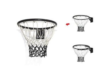 Crn košarkaški obruč ojačani 1 i crno bela mrežica