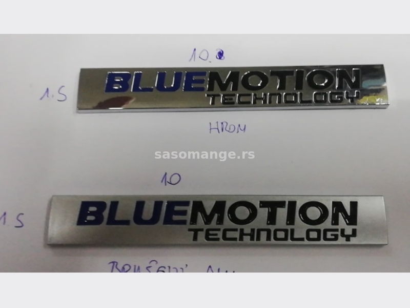 Vw bluemotion metalna oznaka samolepljiva/3m
