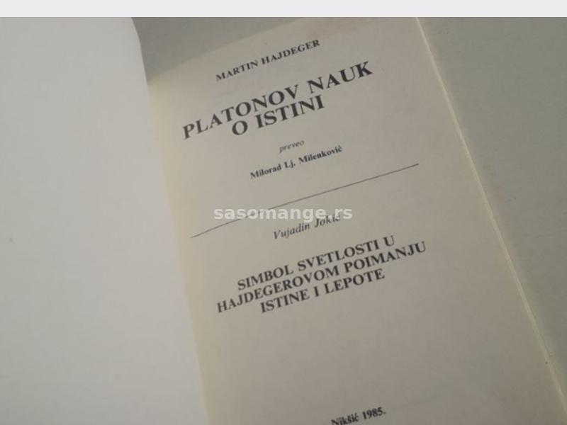 Martin Hajdeger Platonov nauk o istini