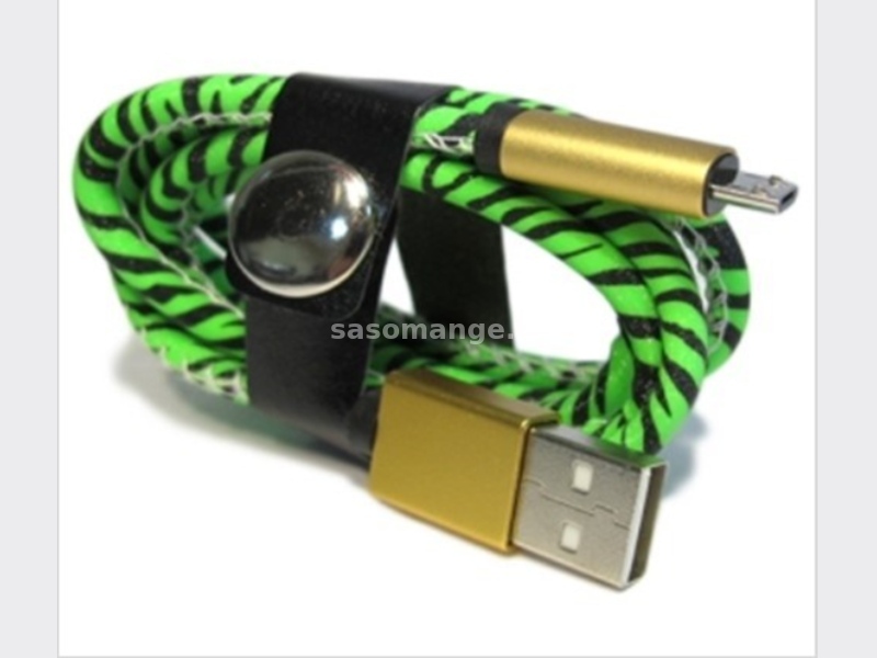 USB kabl za Android mobilne telefone-USB data kabal LEATHER safe microUSB 004-