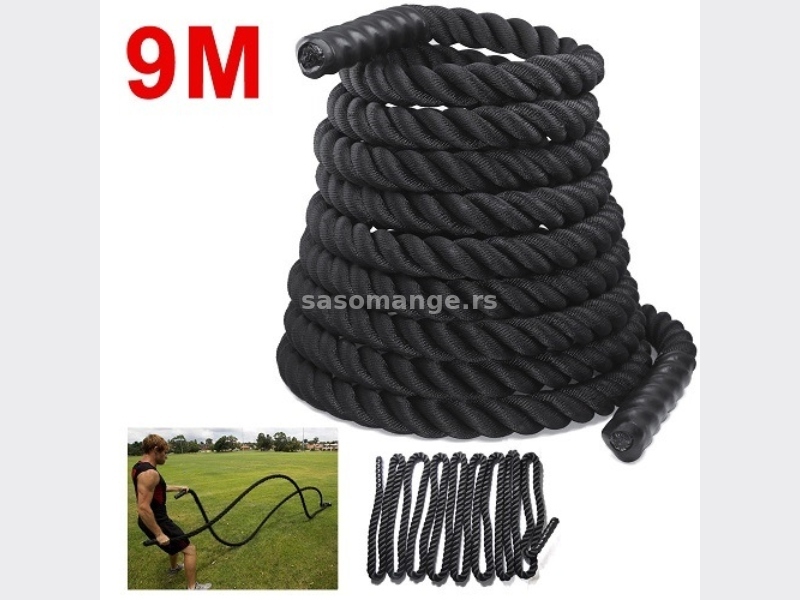 Trening kanap- battle rope 9 metara