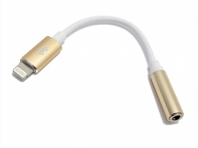 Apple iPhone adapter za slušalice audio jack 3.5 mm-Adapter Iphone 7 na 3.5mm BT zlatno-beli -
