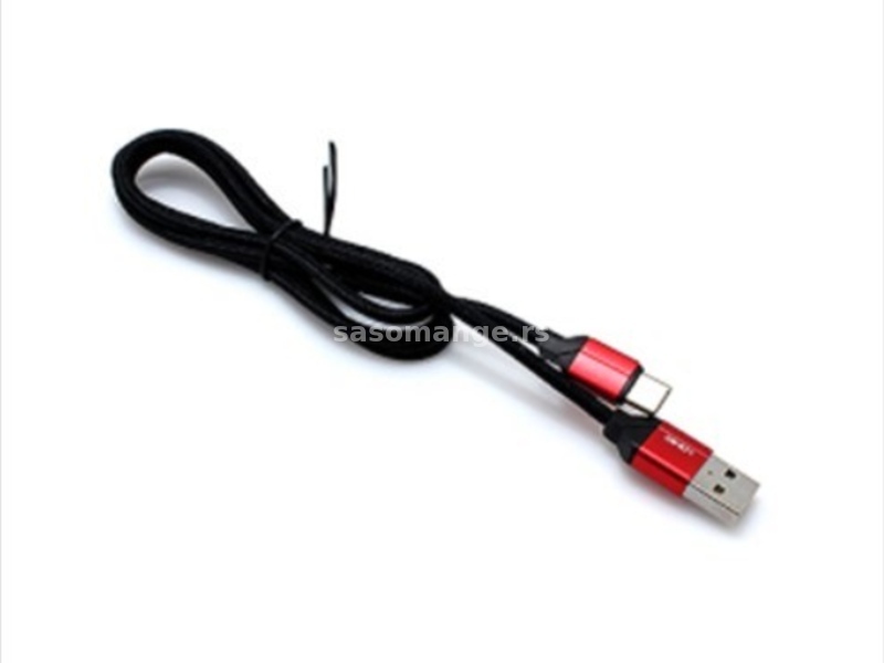 USB data kabal -USB data kabal LDNIO LS391 Type C 1m crno-crveni
