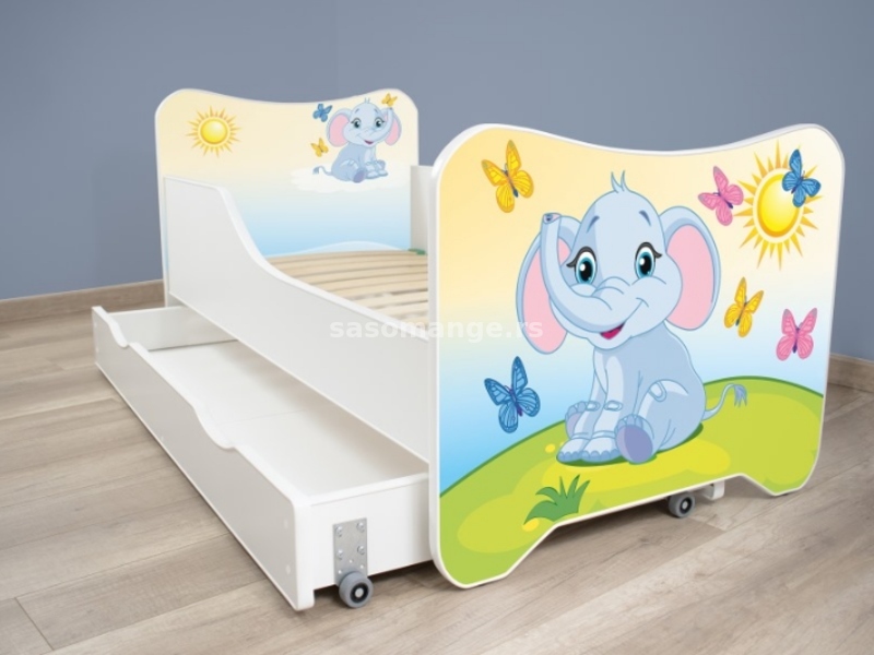 Dečiji krevet sa dušekom 140x70 Happy Kitty Little Elephant