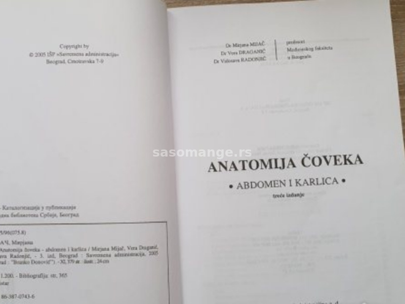 Anatomija čoveka ABDOMEN I KARLICA Mirjana Mijač
