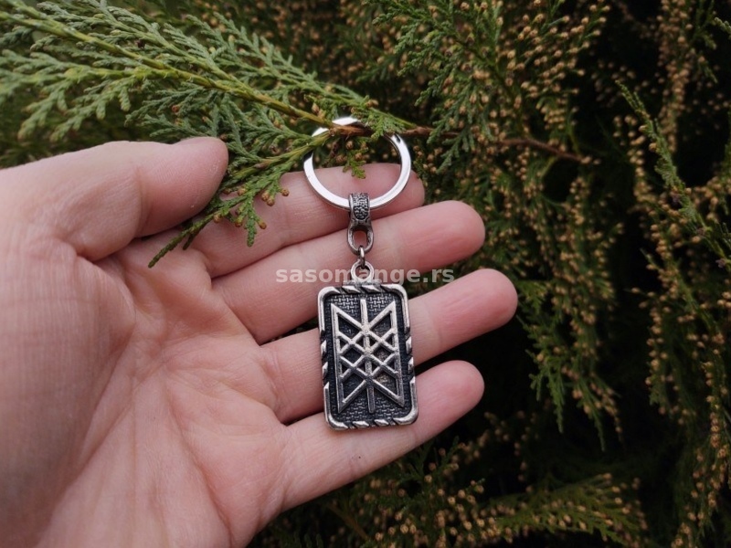 Web of wyrd vikinski simbol ogrlica, zastitni amulet