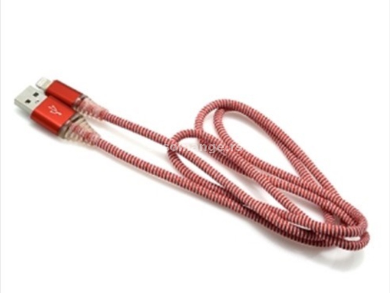 USB data kabal LED za Iphone lightning crveni-