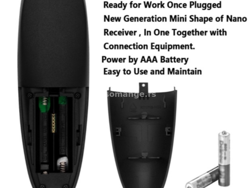 Air Mouse G10S Pro sa mikrofonom i žiroskopskim osvetljenjem tipki