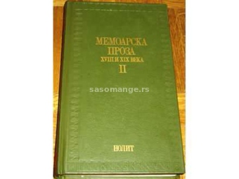 MEMOARSKA PROZA XVIII i XIX VEKA II - Grupa autora