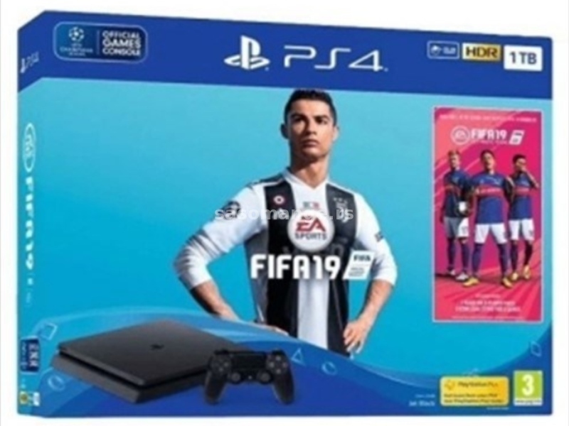 Sony PlayStation 4 Slim 1TB+igrica Fifa 2019-Sony PlayStation 4 Slim 1TB+igrica Fifa 2019-