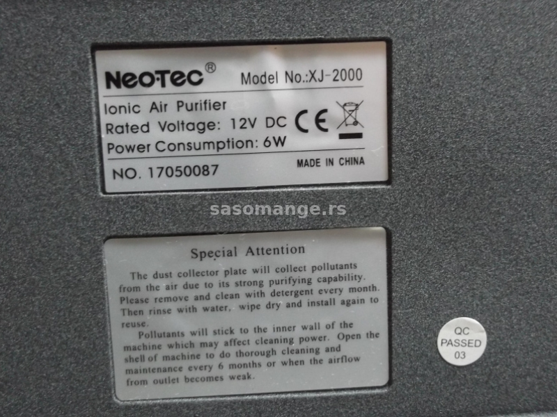 Jonizator NeoTec XJ-2000 ! Kao nov