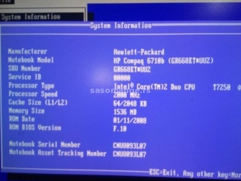 HP Compaq 6710b RAZNI DELOVI