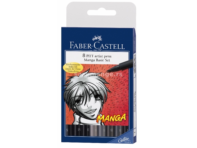 Flomasteri Art Pen PITT Manga set (Faber Castel - Flomasteri)