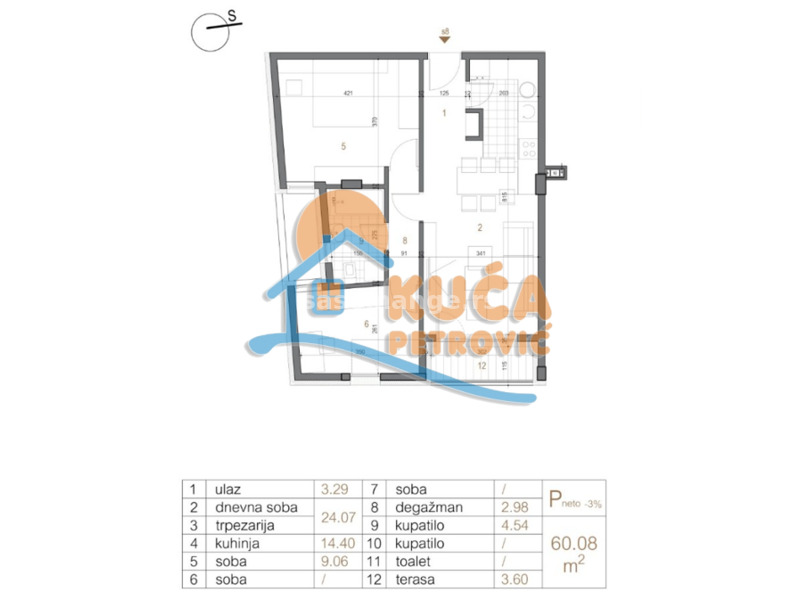 Novogradnja, Čalije, Povraćaj pdv-a, 63 m2