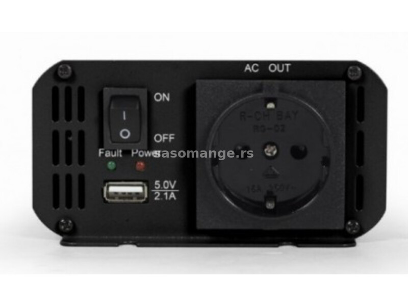 Gembird 12V Auto inverter DC/AC 500W+USB port EG-PWC500-01