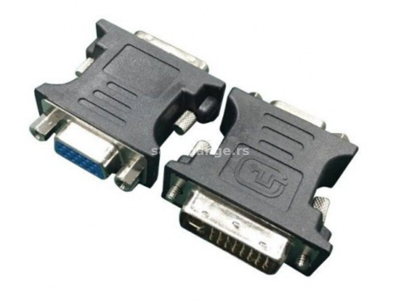Gembird adapter DVI-I 24+5-pin male to VGA 15-pin HD (3 rows) female, black DVI-I A-DVI-VGA-BK