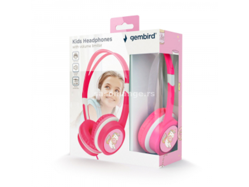 Gembird (MHP-JR-PK) dečije slušalice sa limiterom jacine zvuka pink