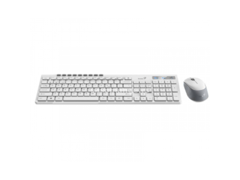 Genius SlimStar 8230 komplet bežična tastatura US+bežični miš 1200dpi beli
